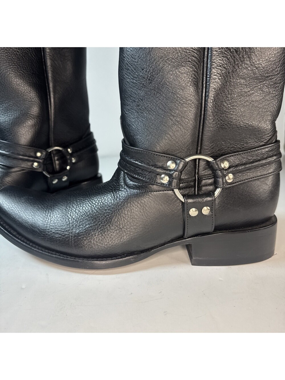 Pistolero Mens Boots 10.5 To 12 Handcrafted Leather Square Toe Harness READ - Picture 3 of 9